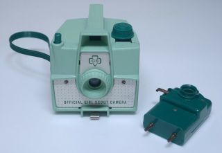 Gs Vintage Official Girl Scout Camera Point Shoot 620 Film W Imperial Flash Usa