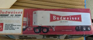 Vintage Budweiser Fruehauf 40’ Semi - 1:25 Scale Model Truck Kit