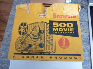 Vintage 1958 Kodak Brownie 500 8mm Movie Portable Projector 189 W Box