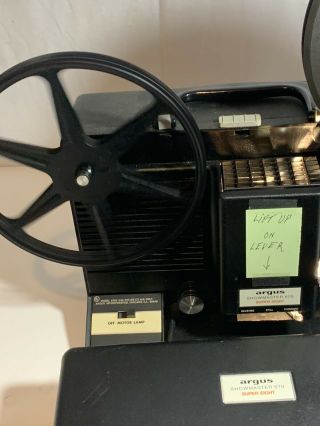 Vintage Argus 870 Showmaster Eight 8 MM Film Movie Projector 3