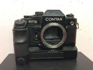 Vintage Contax Rts Ii Quartz 35mm Slr Film Camera & W - 3 Film Winder
