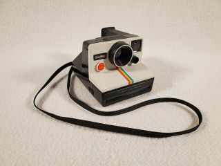 Vtg Polaroid Sx - 70 One Step White Rainbow Stripe Land Camera