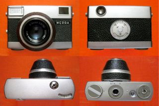 Vintage Carl Zeiss Jena Vf Camera Werra - 2 (black) W.  Tessar 2.  8/50mm