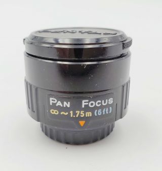 Vintage Pentax 110 18mm F2.  8 Pan Focus Lens With Caps Serial 1061765
