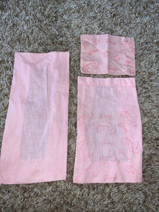 Vintage Vogue Ginny Doll Pink Sheets And Pillow Case Bed
