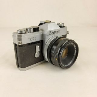 Canon Tx 35mm Slr Film Camera W/canon Fd 1:1.  8 50mm Lens -