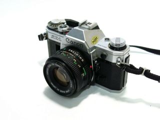 Canon Ae - 1 35mm Film Camera W/ 50mm 1:1.  8 Lens -