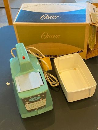Vintage Oster Snowflake Electric Ice Crusher W/ Box - Model 551 - 01 -