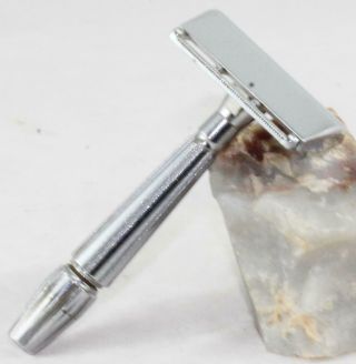 Gem Micromatic - Tto - Single Edge Safety Razor - Bullet Tip - Tapered End - Silver