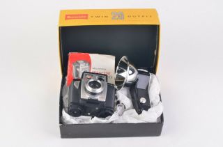 Exc,  Kodak Brownie Twin 20 Outfit W/side Flash,  Collector