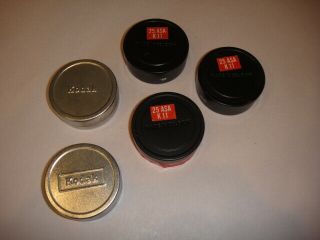 5 Vintage Rolls 8mm Or 16mm Film Kodak And Other 25 Asa K 11 In Tins