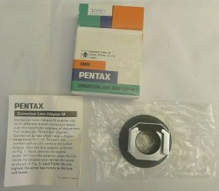 Asahi Pentax Correction Lens Adapter M 30283 & Instructions