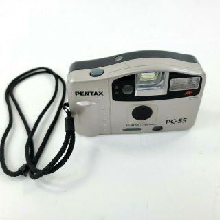 Pentax Pc - 55 Af Point & Shoot 35mm Film Camera W/ Strap &