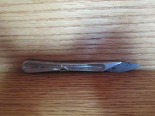 Vintage " Gillette " Aluminum Knife Made In Usa 4.  75 " Long