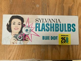 Vintage - Sylvania Blue Dot Flash Bulbs Press 25b Camera - 3 Boxes W/bulbs