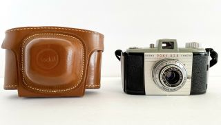 Vtg Camera Kodak Pony 828 Eastman Film Flash 200 Shutter 51mm Leather Case Mcm