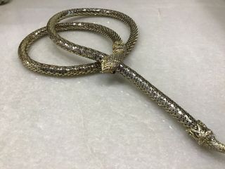Vintage Whiting And Davis Snake Gold Mesh Necklace Belt