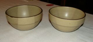 Vintage Heath Ceramics " Birch " Rim Dessert Bowls.  Set Of 2 Mid - Century Modern.