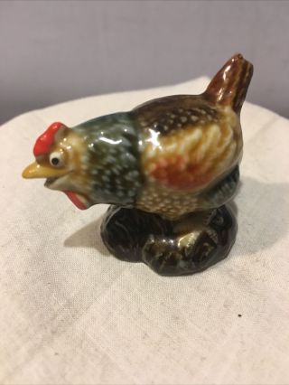 VINTAGE RARE WADE MULTI COLOR GLAZED SMALL ROOSTER FIGURINE ENGLAND 2