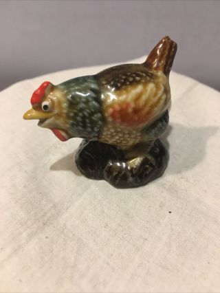 VINTAGE RARE WADE MULTI COLOR GLAZED SMALL ROOSTER FIGURINE ENGLAND 3