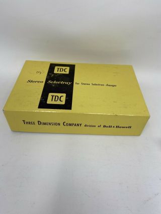Vintage TDC Bell & Howell Stereo Selectray w/ Box Slide Changer Storage 3