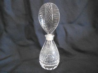 Vintage Perfume Bottle - Crystal With Etched Glass Stopper