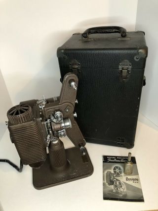 Vintage Revere 8mm Film Projector Model 80 And Case Camera 1940 