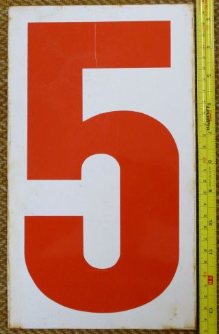 Vintage Gas Station Metal Price Numbers Double Sided Gulf Union 76 Orange 5 - 6 - 9