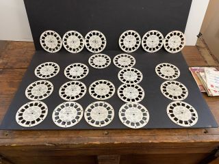 24 Vintage Viewmaster Reels,  Christmas Story,  Snow White,  Popeye,  Mickey Mouse