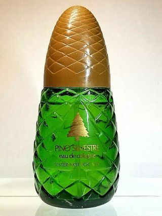 Vintage Vidal Pino Silvestre Eau De Cologne Green Pinecone Glass Bottle 3 Fl.  Oz