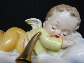 ❤️ Vintage Napco Christmas Ceramic Angel Boy On Cloud Figurine Japan ❤️