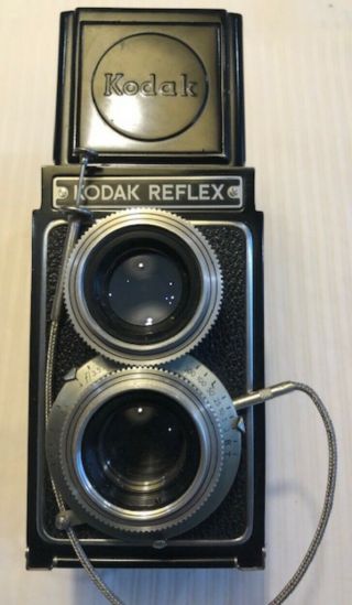 Vintage Kodak Reflex Tlr For 620 Film W/field Case,  Cap