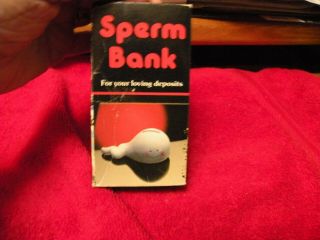 Rare - Vintage - Made In Hong Kong - Mib - Pre Owned Sperm Bank - Adult Gag Gift - Vinyl