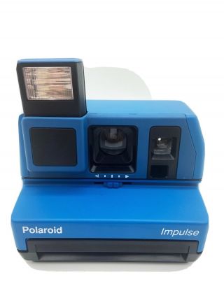 Vintage Polaroid Impulse Blue Instant Camera 600 Film Fast Same Day