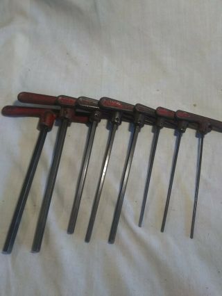 Lof Of 8 Vintage Allen T - Handle Hex Wrench W/ Set Screw