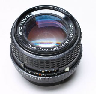 Asahi Smc Pentax - M 50mm F/1.  4 K Mount Fast Prime Lens No.  6057536