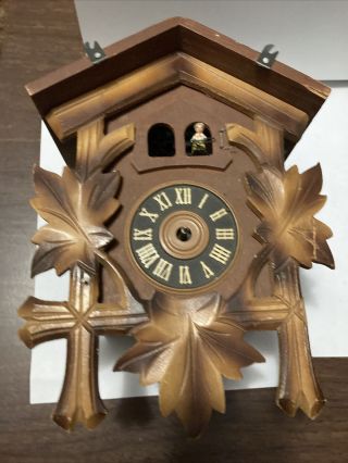 Vintage German Cuckoo Clock For Repair Or Parts