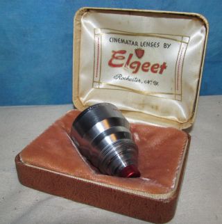 Vintage Elgeet Movie Camera Lens 2 1/2 For B&h Bell & Howell J00524