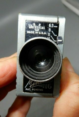 Vintage MINUTE 16 Miniature Spy Camera by Universal 3