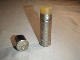 Vintage Silver Metal Lip - Ivo Lipgloss Balm Dispenser 1940 