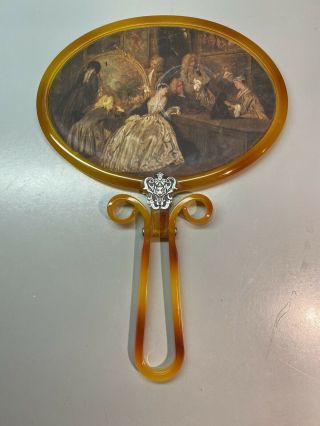 Vintage Handheld Mirror Victorian Design