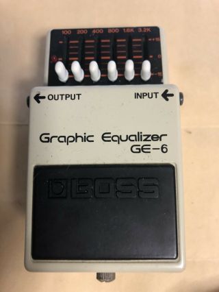 Not Work Boss Ge - 6 Equalizer Guitar Effect Pedal Mij Japan Vintage