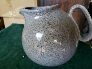 Vintage Gray Speckled Waechtersbach Ceramic Ball Pitcher Made In West Germany