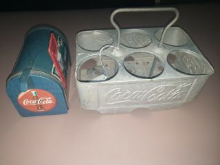 Vintage 1950 ' s Coca Cola Coke Aluminum Metal 6 - Pack Bottle Holder Drink Carrier 3