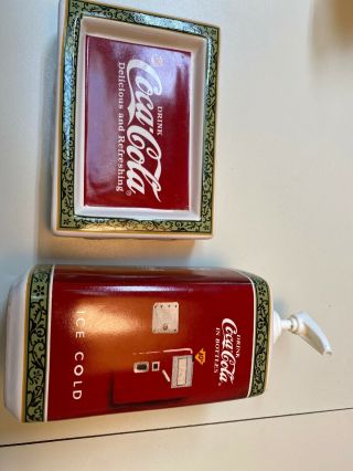 Coca Cola Soap And Dish And Soap/lotion Dispenser Vintage Coke Bottle Design