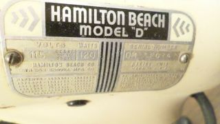 Vintage Hamilton Beach Model D Mixer
