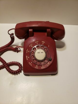 Vintage Red - Western Electric Bell System Rotary Desk Phone