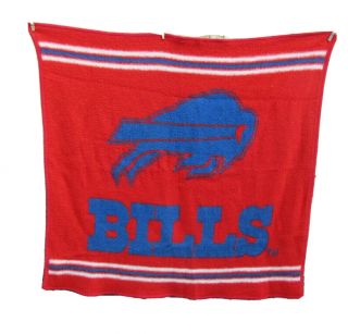 Buffalo Bills Biederlack Blanket Reversible 51 " X 48 " Vintage 90s Usa Football