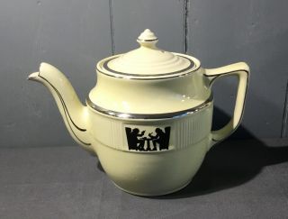Vtg Halls Superior Quality Kitchenware Silhouette 6” Coffee Tea Pot Pitcher