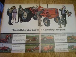 Vintage Allis Chalmers Advertising - D 15 - D 21 - 190 Xt Tractors - 8 " X 11 "